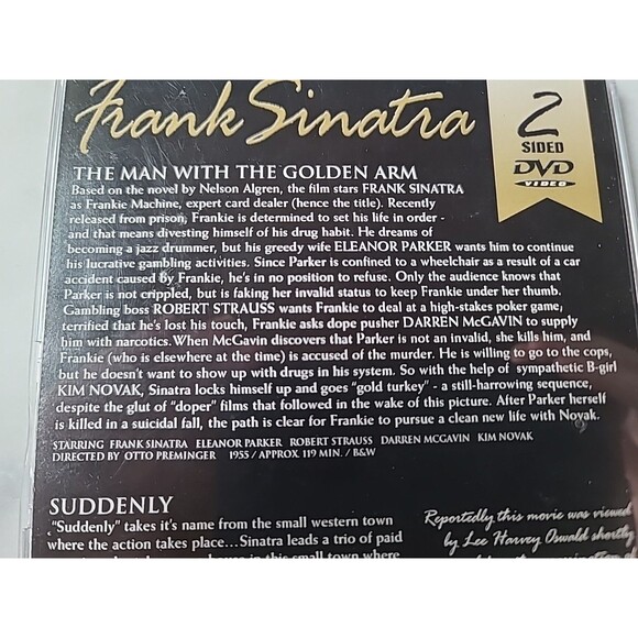 Frank Sinatra - 2 Pack: Suddenly/The Man With The Golden Arm (DVD, 2000,... - Picture 9 of 10